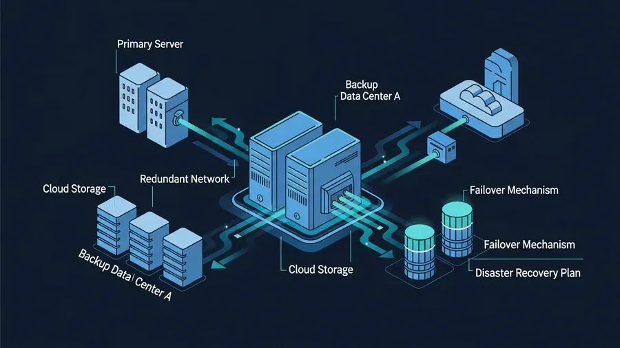 Business continuity and disaster recovery planning with redundant infrastructure