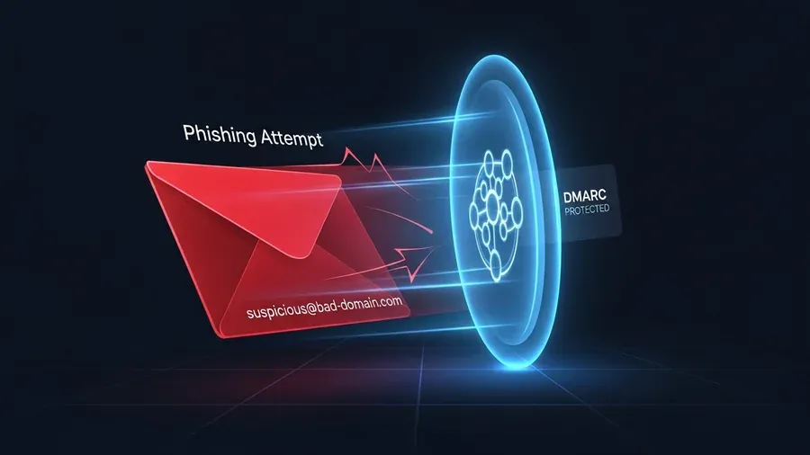 DMARC blocking email spoofing attacks to protect corporate domains